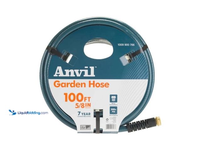 Lot 49-3539410 - Anvil 5/8 in. x 100 ft. Medium Duty Garden Water Hose Lightweight Durable New