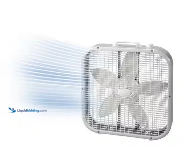 Lot 49-5573534 - Lasko
20 in. 3 Speed Box Fan in White for Bedrooms, Living Rooms, Garages with Save Smart Technolog...