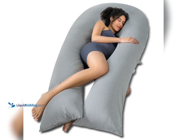 Lot 49-5488225 - QUEEN ROSE Extra Long U Shaped Body Pillow, Cooling Pregnancy Pillows for Sleeping, 65 Inch Full Bod...