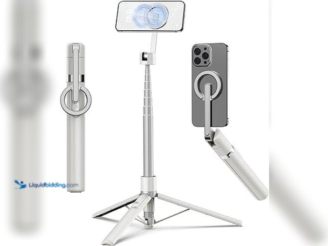 Lot 49-3528888 - TONEOF 68" Magnetic Selfie Stick Tripod with Aluminum Strong Magnetic Holder for Magsafe, 360° Rotat...