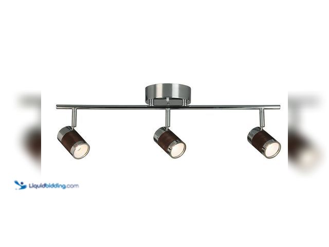 Lot 49-5410530 - Eglo Brews 24 in. 18-Watt Chrome Semi-Flush Mount LED Fixed Track. [Model # 204014A] Unused