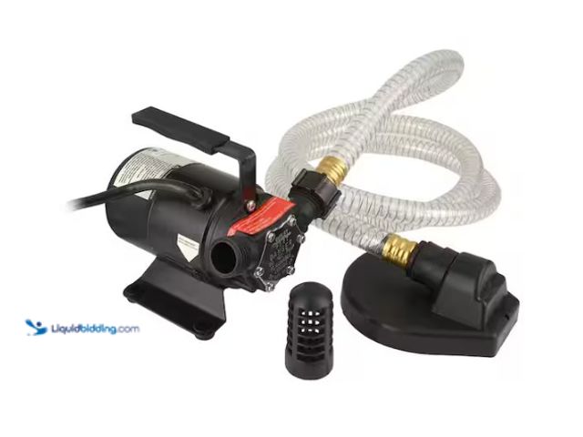 Lot 49-5574012 - Everbilt
1/10 HP Non-Submersible Self-Priming Transfer Pump. Store SKU # 1004181634. Used slightly