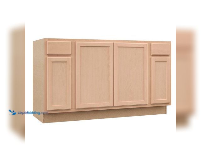 Lot 49-5538895 - Hampton Bay
Recessed Panel 60 in. W x 24 in. D x 34.5 in. H Assembled Sink Base Kitchen Cabinet in ...