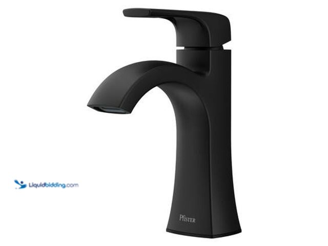 Lot 49-5544642 - Pfister Bruxie Single-Handle Single-Hole Bathroom Faucet with Deckplate and Drain Kit Included in Sp...