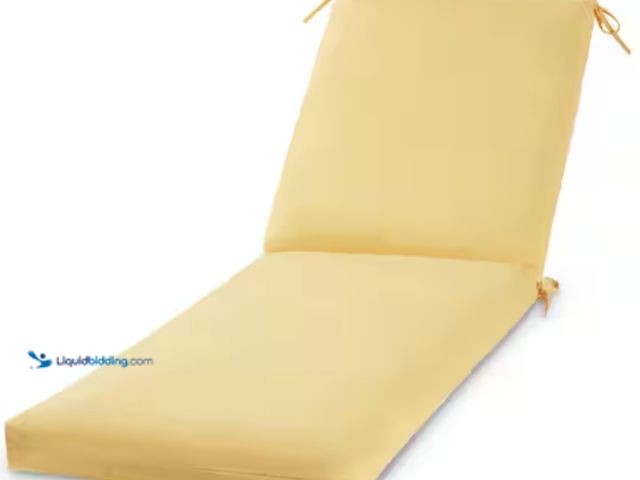 Lot 49-2000046 - Greendale Home Fashions 23 in. x 73 in. Outdoor Chaise Lounge Cushion in Sunbeam, Model # OC2802-SUN...
