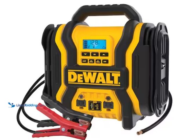 Lot 49-2004458 - DEWALT 2000-Peak Amp Portable Jump Starter with Digital Compressor, USB and AC Power Bank, Model # D...