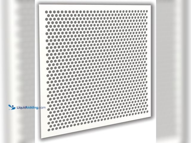 Lot 49-5543847 - 2'x2' White Plastic Perforated Tile with 1/2" Diameter Holes. B0BSJTXN77. Unused.
