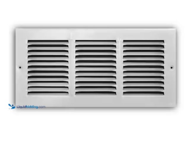 Lot 49-2001610 - (10-Pack) Everbilt 14 in. x 6 in. Steel Return Air Grille in White, Model # E17014X06, Unused.   Ref...