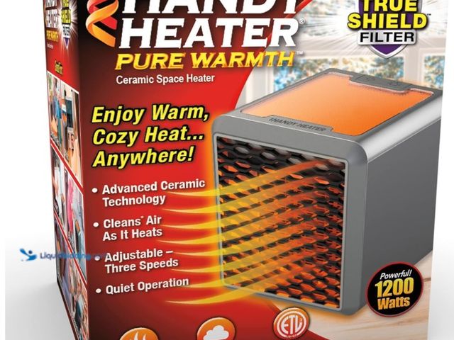 Lot 49-1516519 - Ontel Handy Heater Pure Warmth 1200W Personal Ceramic Space Heater with Adjustable Heat - Portable, ...