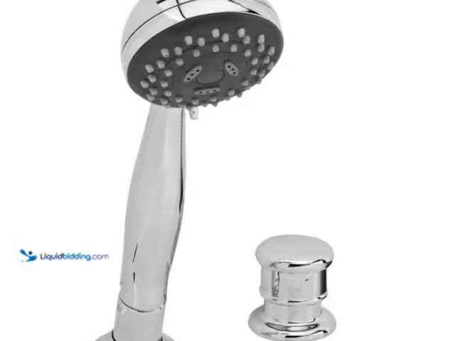 Lot 49-1567493 - Pfister 3-Spray Roman Tub Deck Mount Handheld Shower Head, 1.8 GPM in Polished Chrome, Model # LG15-...