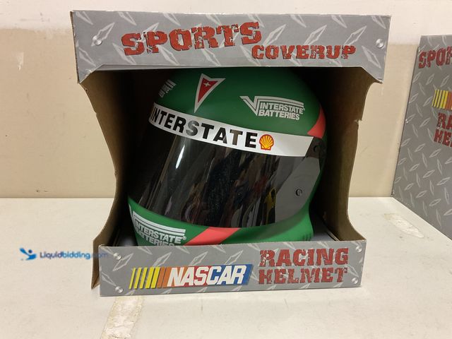 Lot 49-1835321 - Other SPORTS COVERUP NASCAR RACING HELMET INTERSTATE BATTERIES FULL SIZE HELMET NEW INBOX #COINS0723