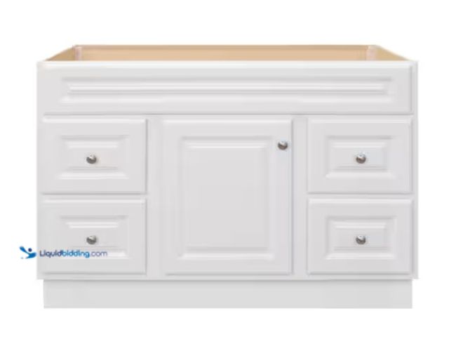 Lot 49-5580773 - Glacier Bay
Hampton 48 in. Bathroom Vanity Cabinet without Top in White (Assembled). Store SKU # 87...
