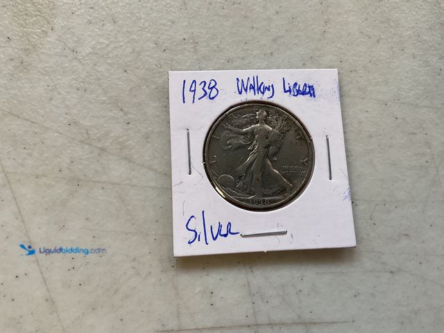 Lot 49-1505232 - 1938 WALKING LIBERTY HALF DOLLAR COIN 90% SILVER #COINS1211
