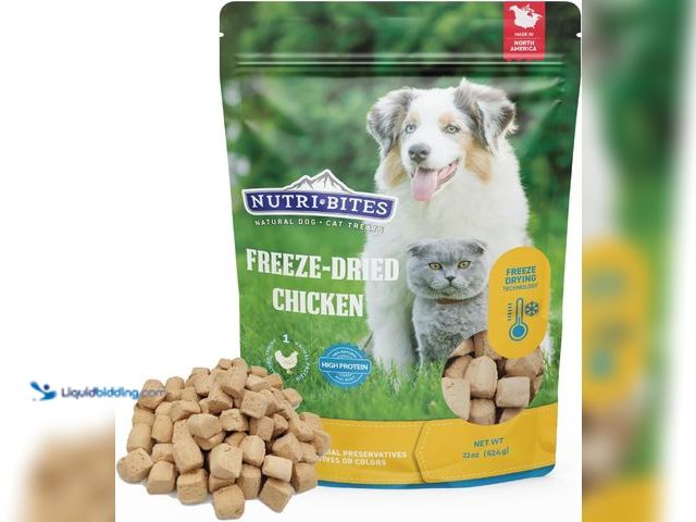 Lot 49-5416014 - Nutri Bites Freeze Dried Chicken Dog & Cat Treats | Healthy Pet Training Treats or Food Topper | All...
