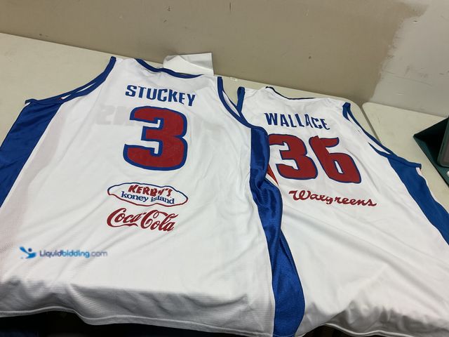 Lot 49-1977856 - Other WOW LOT OF 2 DETROIT PISTONS FAN GIVEAWAY NIGHT JERSEYS INCLUDING STUCKEY AND WALLACE #COINS07...
