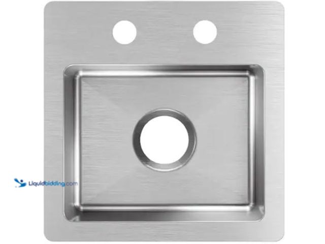 Lot 49-1518177 - Elkay Crosstown 15 in. Drop-In/Undermount Single Bowl 20-Gauge Stainless Steel Kitchen Sink Only Mod...