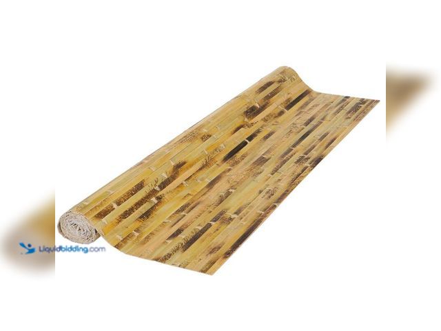 Lot 49-5406244 - Backyard x-scapes 48 in. H x 96 in. L Bamboo Wainscoting Wallpaper Panel, Tortoise, Unused.