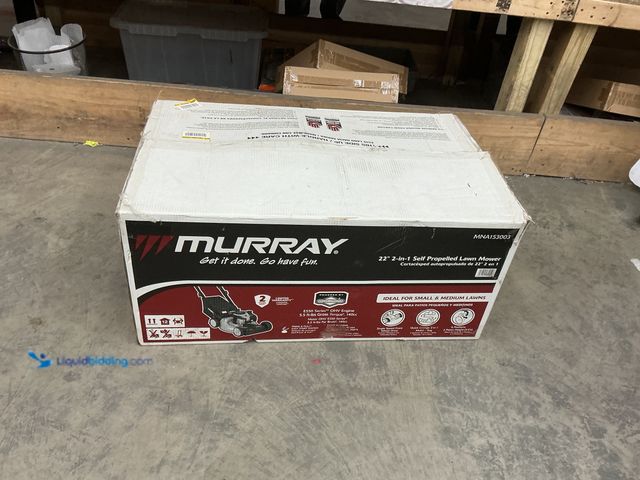 Lot 49-5447803 - Murray 22 in. 140 cc Briggs & Stratton Walk Behind Gas Self-Propelled Lawn Mower with Front Wheel Dr...