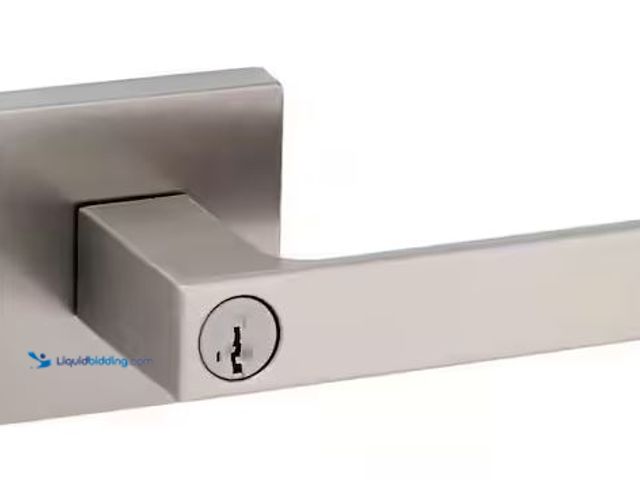 Lot 49-5481996 - Kwikset
Singapore Square Satin Nickel Keyed Entry Door Handle with Microban Featuring SmartKey Secu...