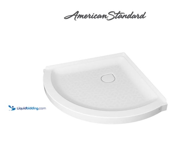 Lot 49-5543244 - American Standard Ovation Curve 36" Corner Shower Base With Center Drain Outlet - Arctic. Model: B80...