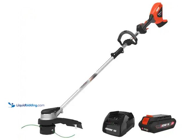 Lot 49-1542304 - ECHO 56V 16 in. Brushless Cordless Battery Straight Shaft String Trimmer with Speed-Feed Head and 2....