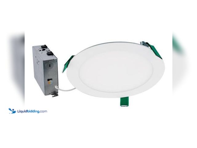 Lot 49-3613703 - HALO 8" Adjustable CCT Canless IC-Rated Dimmable Indoor/Outdoor Integrated LED Recessed Light Kit - ...