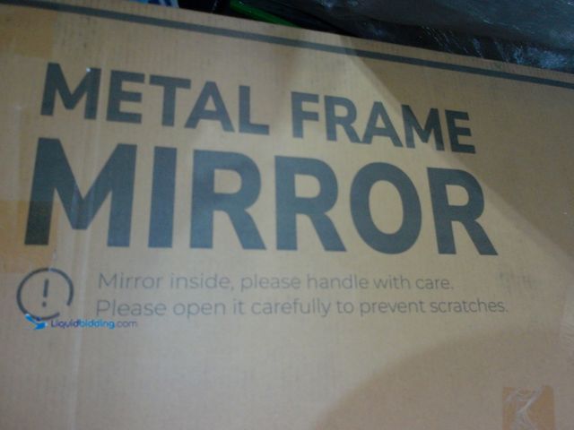 Lot 49-1627481 - 55in x 36in Brushed Nickel Metal Framed Rectangular Mirror Model #JSKFXFJ13991, Unused  Ref#HD0716