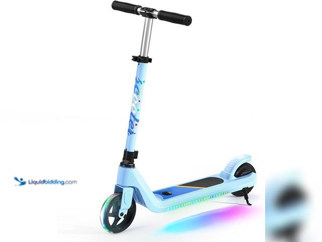 Lot 49-3600445 - Electric Scooter for Kids Age 6-10, Kick-Start Boost Scooter with Adjustable Speed and Height, Flash...