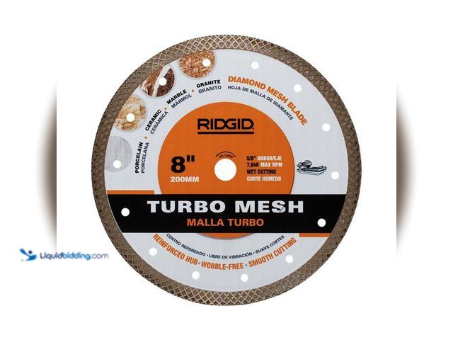 Lot 49-2023158 - RIDGID 8 in. Continuous Mesh Rim Diamond Blade. Model # HD-CM80P. MSRP $70. Unused.  Ref#BINHD0910