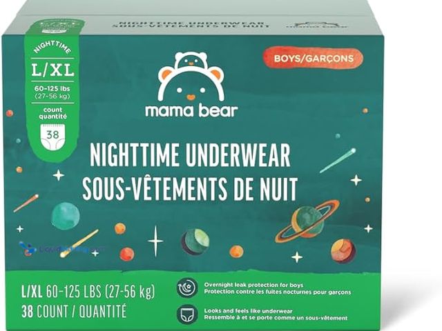 Lot 49-3528012 - Amazon Brand - Mama Bear Boy's Nighttime Bedwetting Underwear for Overnight Protection, Hypoallergen...