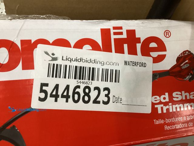 Lot 49-5446823 - Homelite
2-Stroke 26 cc Curved Shaft Gas Trimmer. SKU # 153427. Item is unused.
