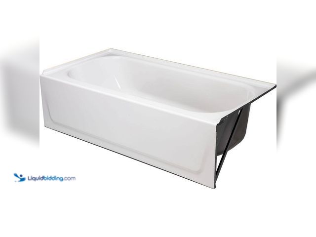 Lot 49-5447780 - Bootz Industries Aloha 60 in. x 30 in. Alcove Soaking Bathtub with Right Drain in White. [Model # 01...
