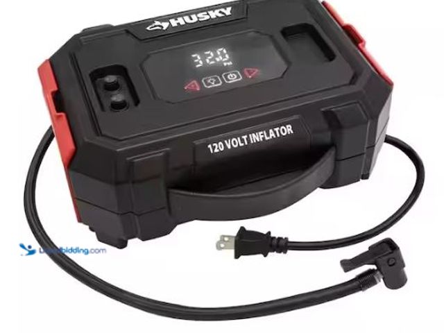 Lot 49-3473048 - Husky 120-Volt Inflator, Model # H120N, Slightly used, Tested works.  Ref#SB1029