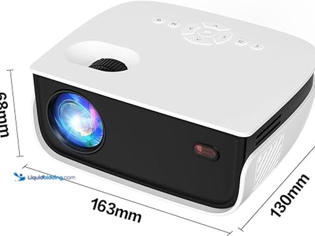 Lot 49-5415160 - Mini Projector, NICPOW Portable Outdoor Movie Projector with Tripod, 1080P and 200" Supported Small ...