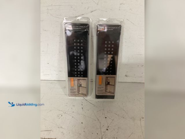 Lot 49-1630930 - Lot of (2) Schluter Systems Shelf Rectangular Niche Square Matte Black (11-13/16in x 3-7/16in) Model...