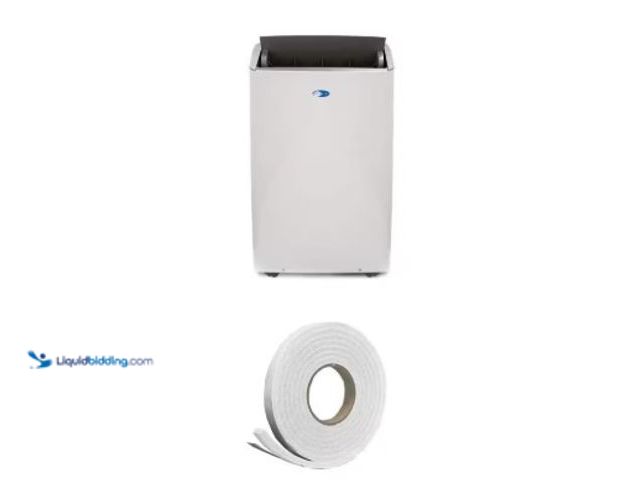 Lot 49-1516546 - NEX 12,000 BTU Portable Air Conditioner with Dehumidifier, Wifi and 3/4 in. x 7/16 in. x 10 ft. Weat...