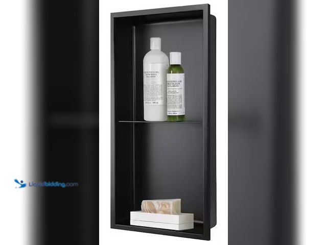 Lot 49-5478508 - AKDY
12 in. W x 24 in. H x 4 in. D 18-Gauge Stainless Steel Double Shelf Bathroom Shower Wall Niche...