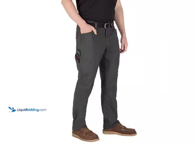 Lot 49-2005918 - Milwaukee Men's 32 in. x 30 in. Gray Cotton/Polyester Work Pants with 7 Pockets, Features reinforced...