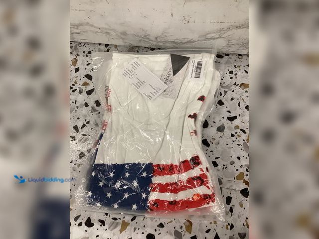 Lot 49-5406423 - (2) American flag dress underneath tank dress size large, New, No Factory picture.