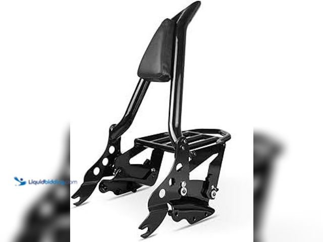 Lot 49-5551743 - DSISIMO Detachable Passenger Backrest Sissy Bar with Luggage Rack, Unused with attachments