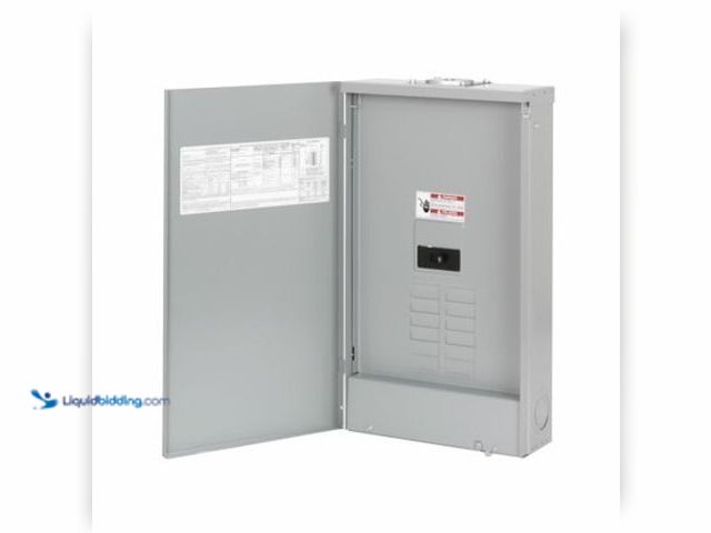 Lot 49-1550387 - Eaton Load Center, Main Breaker, 100A, 120/240VAC, 12 Spaces, 24 Circuit, Model # BRP12B100R, New.  ...