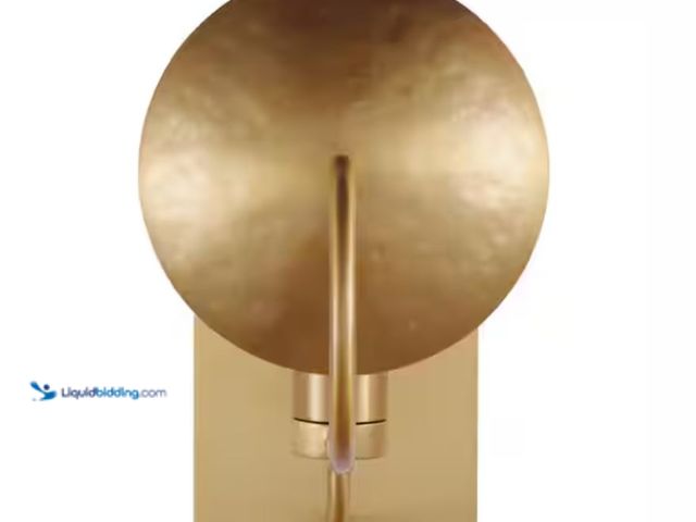 Lot 49-1623848 - Generation Lighting Whare 1-Light Burnished Brass Wall Sconce, Model # EW1151BBS, Unused, Has attach...