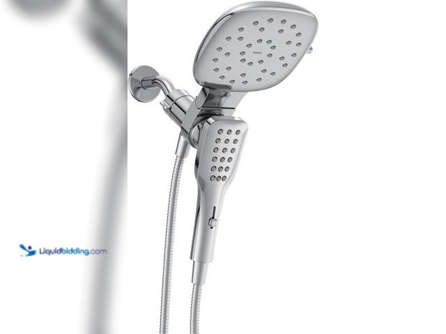 Lot 49-5453721 - Moen Verso Infiniti Dial Square Rain Shower Head with Detachable Hand Shower Combo, 7-Inch Spray Hea...