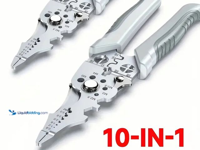 Lot 49-1792532 - New Industrial 8.5-Inch Multifunctional High-Carbon Steel Electrician Pliers