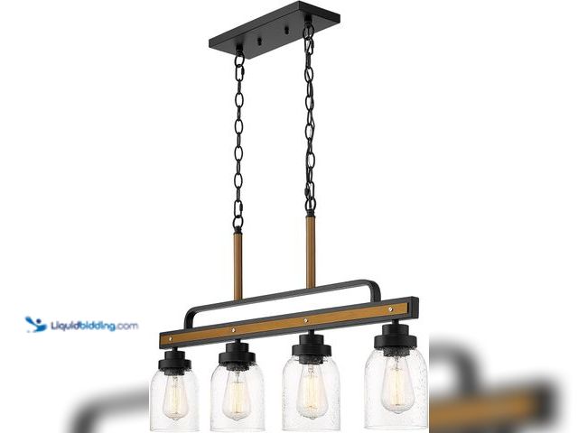 Lot 49-3528346 - Audickic Farmhouse Kitchen Island Lighting. [Model: AD-2149-4P] Unused. Unable to test