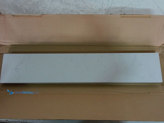 Lot 49-3616932 - Home Decorators Collection 21.25 in. W Quartz Vanity Sidesplash in Calacatta - Unused Model # TH0425