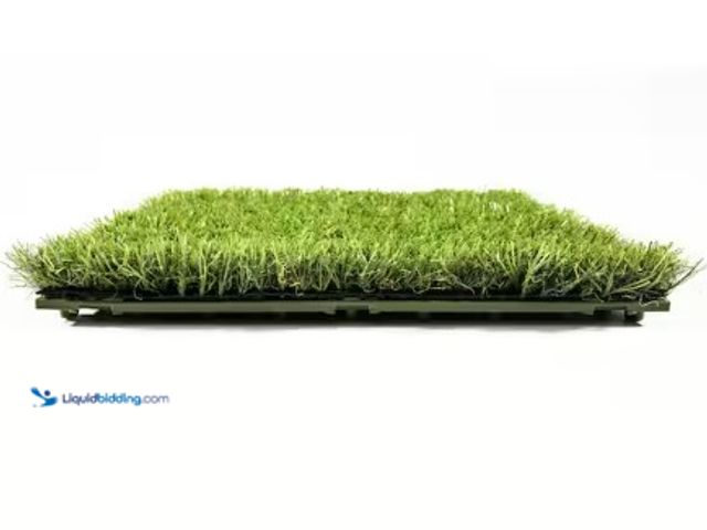 Lot 49-2025554 - Approx. (9) sq. ft. of TrafficMaster Turf Squares 1 ft. x 1 ft. Green Interlocking Artificial Grass ...