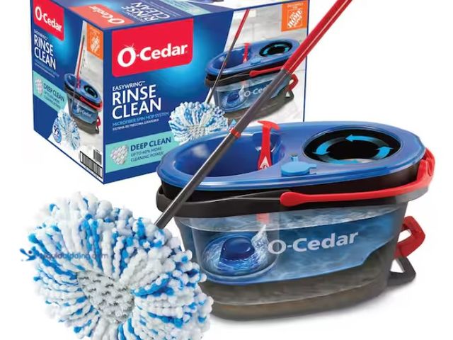 Lot 49-1550322 - O-Cedar Rinse Clean Deep Clean Microfiber Spin Mop, Clean with Clean Water (The Home Depot Exclusive...