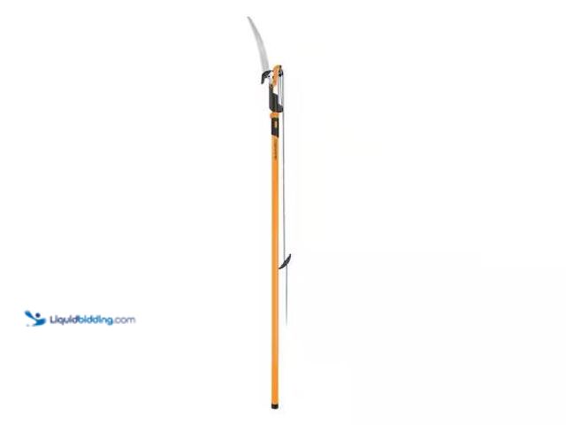 Lot 49-1625235 - Fiskars Power Lever 1-1/8 in. Cut Capacity Steel Saw Blade 15 in. Fiberglass Pole 14 ft. Tree Pruner...