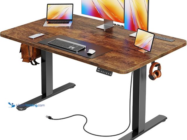 Lot 49-5542890 - Claiks Electric Standing Desk, Adjustable Height Stand up Desk, 24x48 Inches Sit Stand Home Office D...